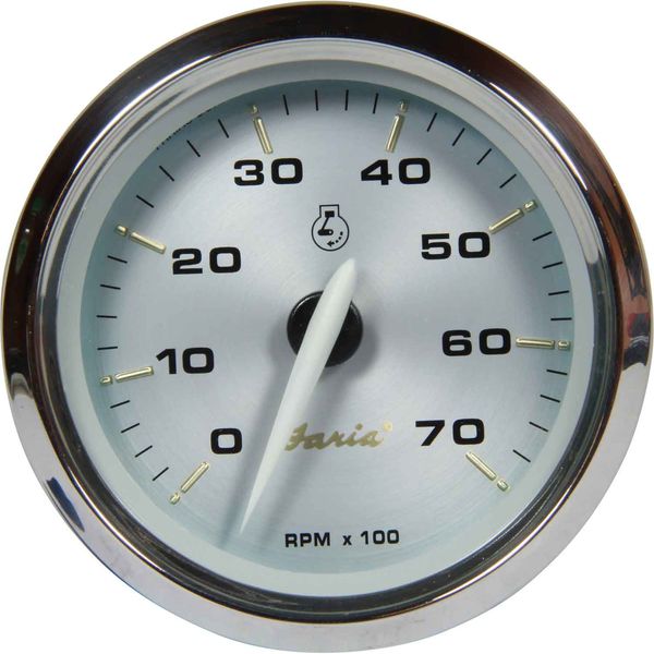 Faria Beede Tachometer in Kronos Style (7000RPM / Petrol Outboard)