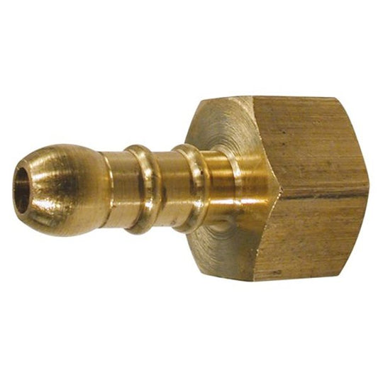 AG Brass Straight Hose Tail (1/8" BSP Female to 3/8" Hose)