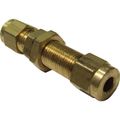 AG Brass Compression Bulkhead Coupling (3/16" OD / 3/8" Bulkhead)