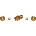 AG Brass Compression Bulkhead Coupling (3/8" OD / 3/8" Bulkhead)