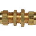 AG Brass Compression Bulkhead Coupling (1/2" OD / 1/2" Bulkhead)