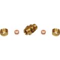 AG Brass Compression Bulkhead Coupling (1/2" OD / 1/2" Bulkhead)