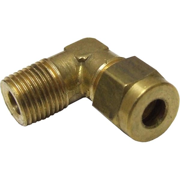 AG Brass Compression Elbow (1/8" BSPT Male to 3/16" Compression)