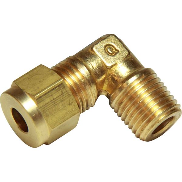 AG Brass Compression Elbow (1/4" BSPT Male to 1/4" Compression)