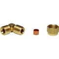 AG Brass Compression Elbow (1/4" BSPT Male to 1/4" Compression)