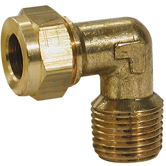 AG Brass Compression Elbow (3/8" BSPT Male to 5/16" Compression)