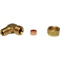 AG Brass Compression Elbow (1/4" BSPT Male to 3/8" Compression)