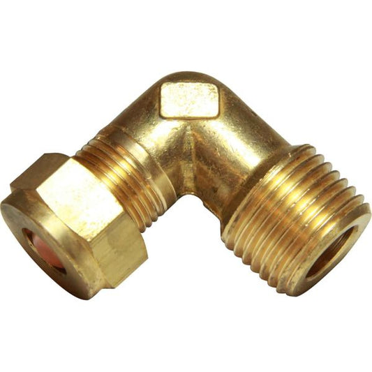 AG Brass Compression Elbow (1/2" BSPT Male to 3/8" Compression)