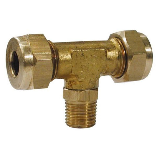 AG Male Compression Tee Piece (1/4" BSPT to 5/16" Compression)