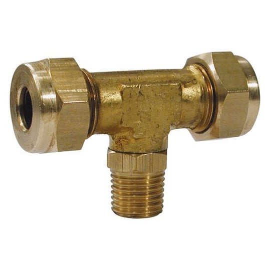 AG Male Compression Tee Piece (1/4" BSPT to 3/8" Compression)