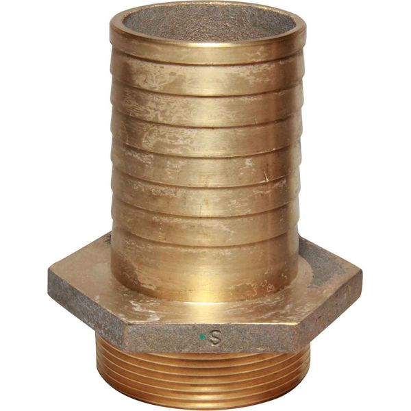 AG Bronze Straight Hose Tail (2" BSP Male to 51mm Hose)