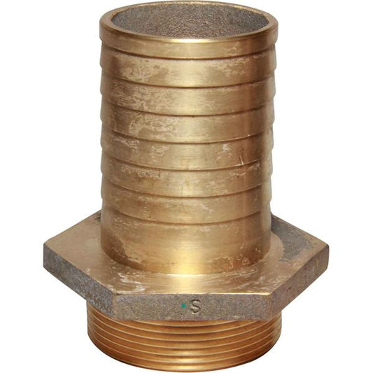 AG Bronze Straight Hose Tail (2" BSP Male to 51mm Hose)