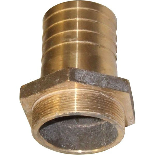 AG Bronze Straight Hose Tail (2-1/2" BSP Male to 64mm Hose)