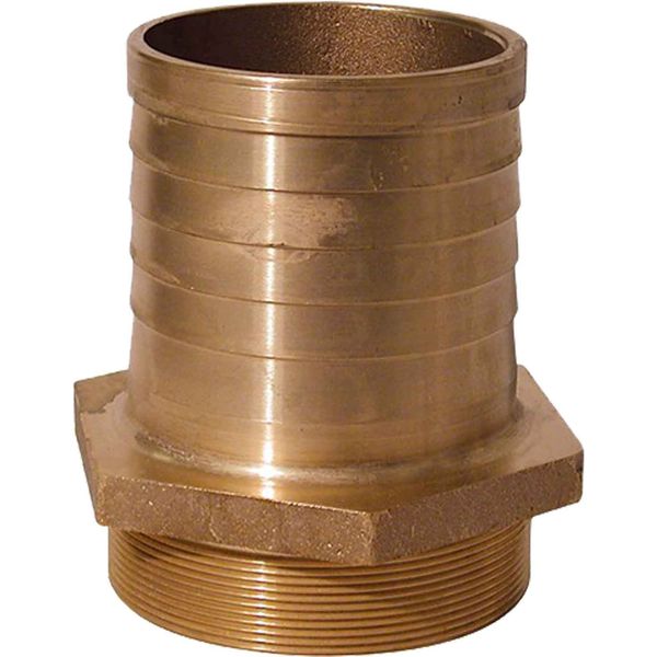 AG Bronze Straight Hose Tail (3" BSP Male to 76mm Hose)