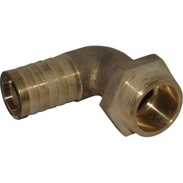 AG Bronze 90 Degree Hose Tail (1-1/2" BSP Male to 38mm Hose)