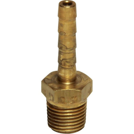 AG Brass Straight Hose Tail (1/8" BSPT Male to 3mm Hose