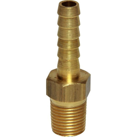 AG Brass Straight Hose Tail (1/8" BSPT Male to 5mm Hose)