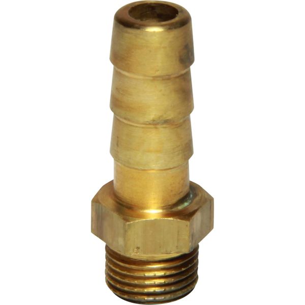 AG Brass Straight Hose Tail (1/8" BSPT Male to 8mm Hose)