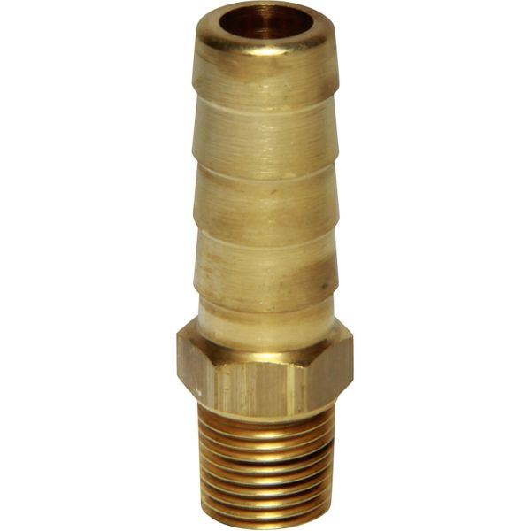 AG Brass Straight Hose Tail (1/8" BSPT Male to 10mm Hose)