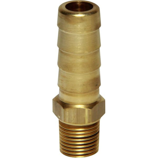 AG Brass Straight Hose Tail (1/8" BSPT Male to 10mm Hose)