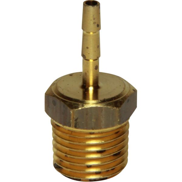 AG Brass Straight Hose Tail (1/4" BSPT Male to 3mm Hose)