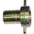 AG DZR Brass Hose Tail with Wingnut (1-1/4" BSP Female to 32mm Hose)