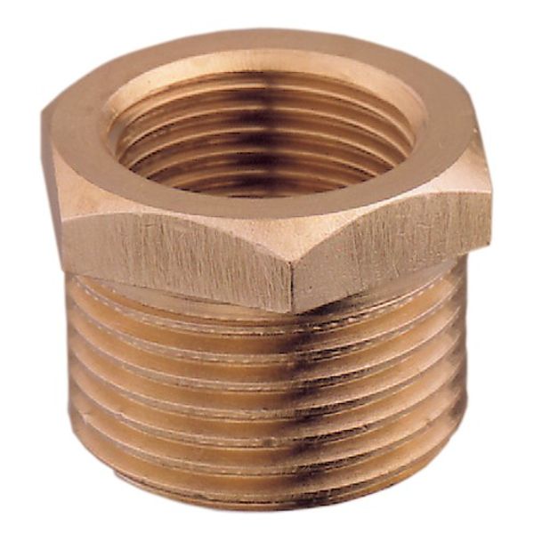 AG Bronze Reducing Bush (1-1/2" BSP Male to 3/4" BSP Female)