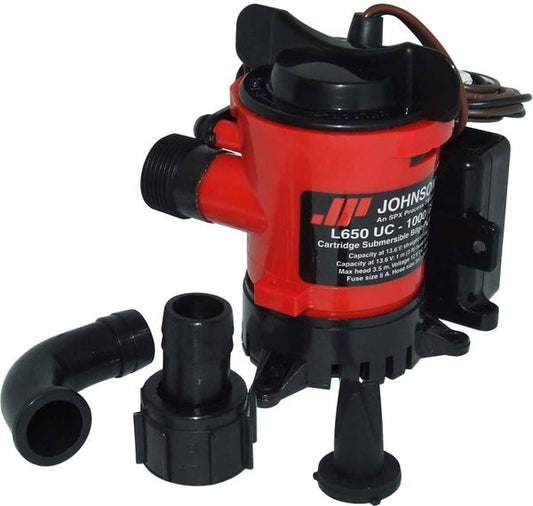Johnson L650 UC Automatic Submersible Bilge Pump (12V / 63 LPM / 19mm)