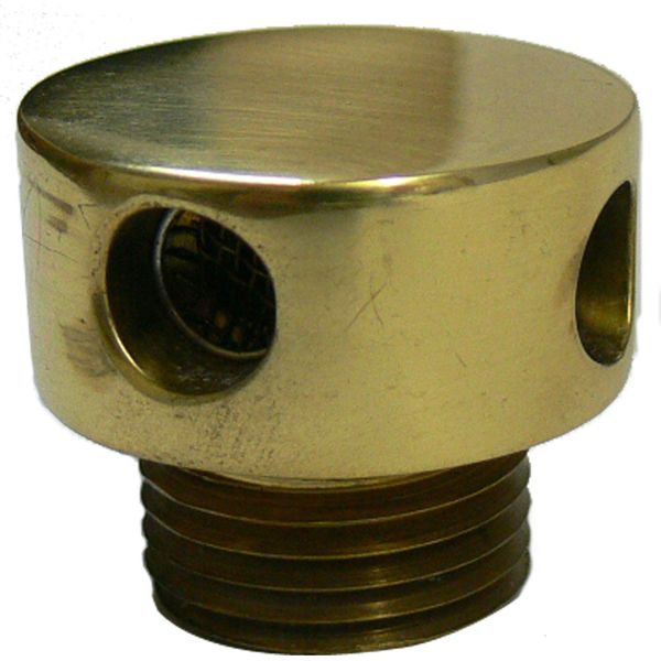 AG Polished Brass Semi Flush Tank Vent (Round / 1/2" BSP)