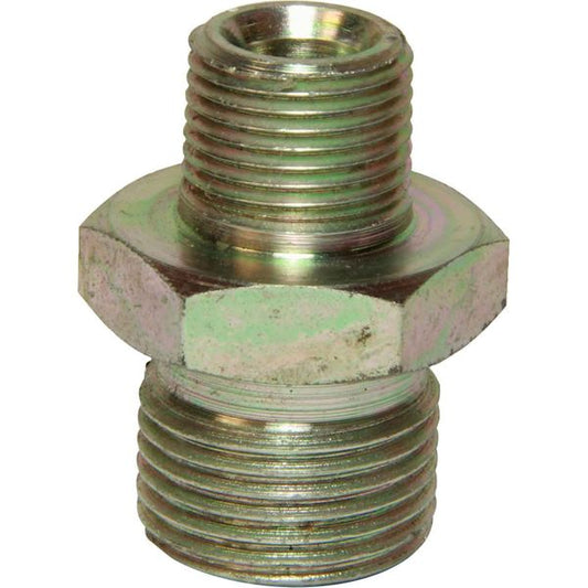 AG Steel Union (3/8" BSP Tapered Male to 1/2" BSP Parallel Male)