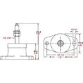 R&D Flexible Engine Mount (Shear Type / 500 - 1200LBS / 3/4" Stud)