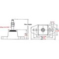 R&D Double Acting Shear Loaded Engine Mount (100-420LBS / 5/8" Stud)