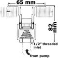 Osculati Washdown Deck Connector (1/2" Inlet to Garden Hose Fitting)