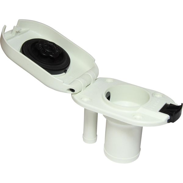 Perko 1319 Water Deck Filler (38mm Straight Neck / 16mm Vent / White)