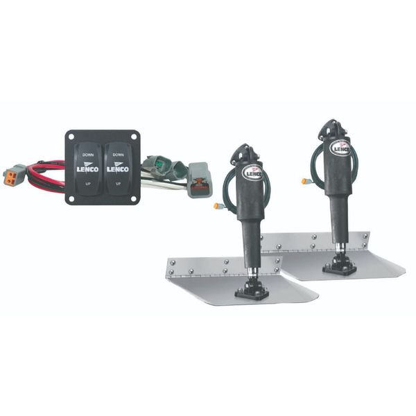 Lenco Trim Tab Kit with 2 Rocker Switches (Standard Mount / 12" x 12")
