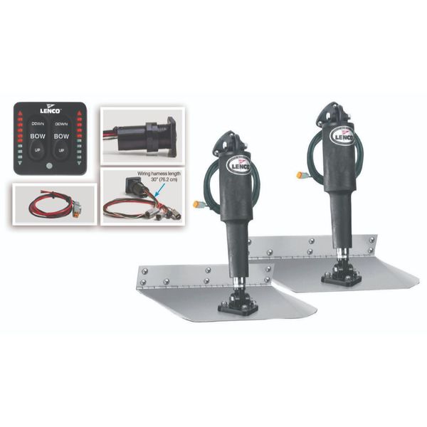 Lenco Trim Tab Kit with LED Switch (Standard Mount / 9" x 12")