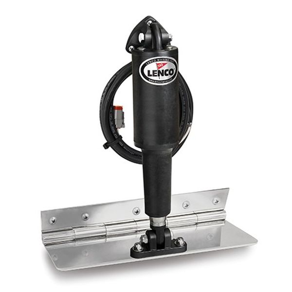 Lenco Compact Trim Tab Kit with Actuators (4" x 12" / Standard Finish)