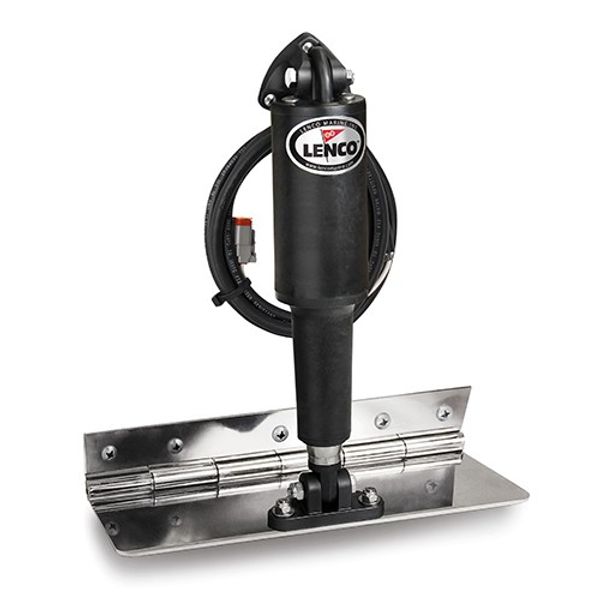 Lenco Compact Trim Tab Kit with Actuators (4" x 12" / Electro-Polish)
