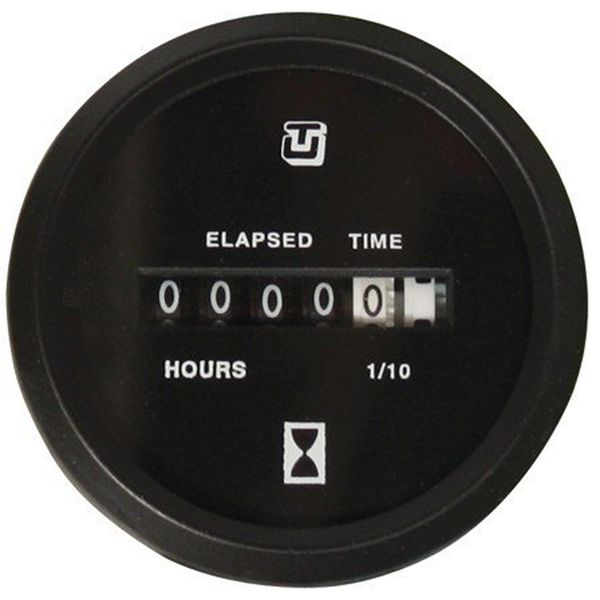 Uflex Engine Hourmeter Gauge in Black