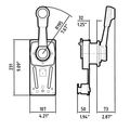 Ultraflex Single Lever Sail Boat Side Mount Control (Black)