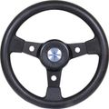 Ultraflex Black Aluminium Sports Steering Wheel with Padded Rim 310mm