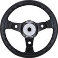 Ultraflex Black Aluminium Sports Steering Wheel with Padded Rim 310mm