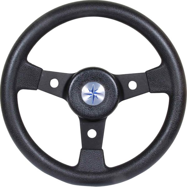 Ultraflex Black Aluminium Sports Steering Wheel with Padded Rim 310mm