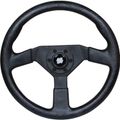 Ultraflex Black Plastic Sports Steering Wheel (Padded Rim / 350mm)