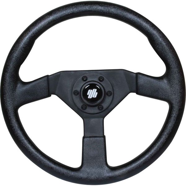 Ultraflex Black Plastic Sports Steering Wheel (Padded Rim / 350mm)