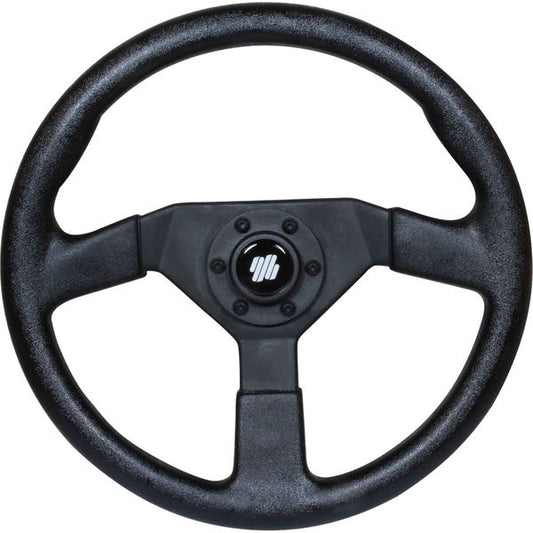 Ultraflex Black Plastic Sports Steering Wheel (Padded Rim / 350mm)
