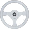 Ultraflex White Plastic Sports Steering Wheel With Padded Rim (280mm)