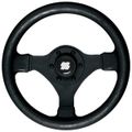 Ultraflex Black Plastic Sports Steering Wheel With Padded Rim (280mm)