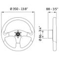 Ultraflex Corsica B Steering Wheel with Hub (350mm / Briar)