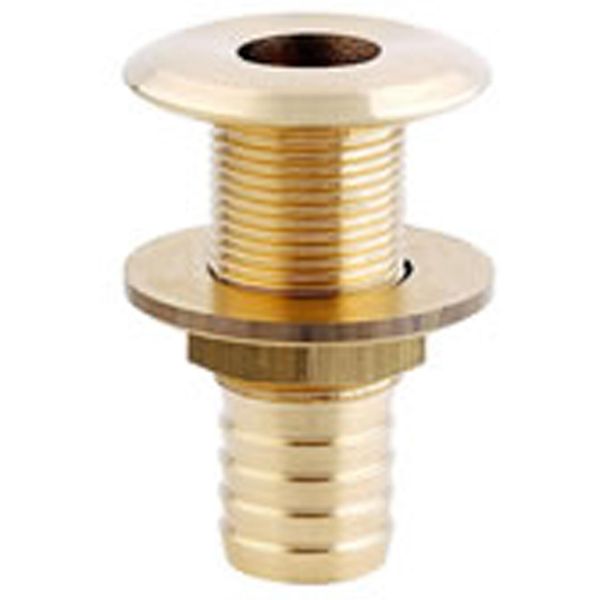 Maestrini Brass Through Hull Skin Fitting (1-1/2" BSP, 44mm Hose Tail)